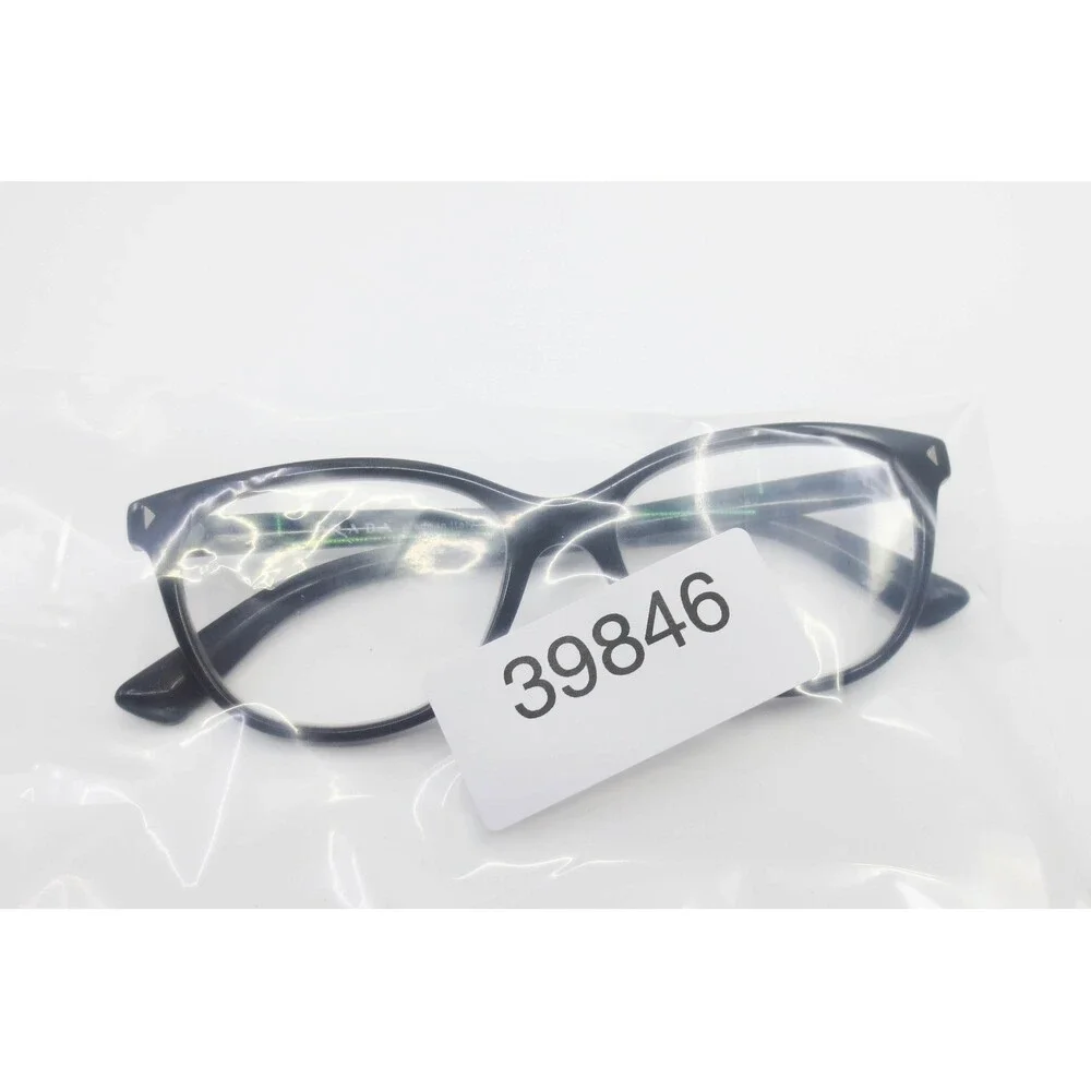 Prada VPR 02T Black Cat Eye Eyeglasses Frames 53-17-140 Made in Italy